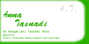 anna tasnadi business card