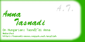 anna tasnadi business card